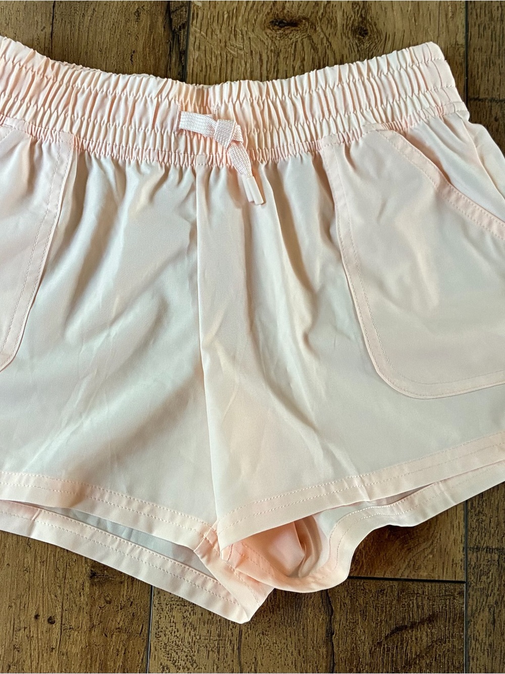 DSG Light Pink Girls' Athletic Shorts with Elastic Waist